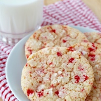 Red Hots Crinkle Cookies