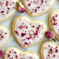 Rose Shortbread Cookies